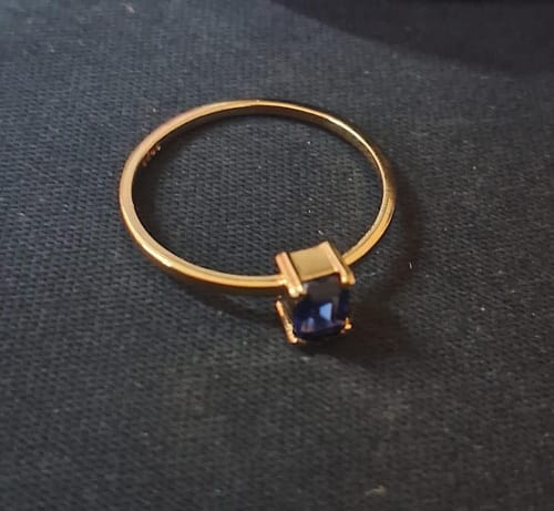 Customer photo review of Emerald Cut Birthstone Ring