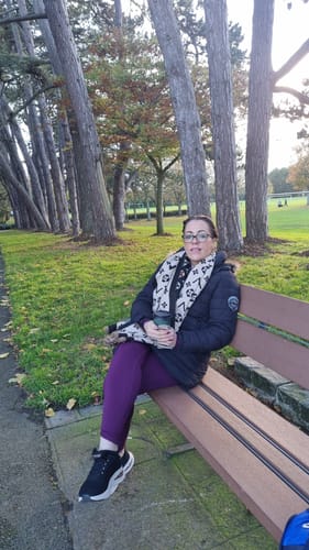 Customer photo review of Bridie Black Pattern Scarf