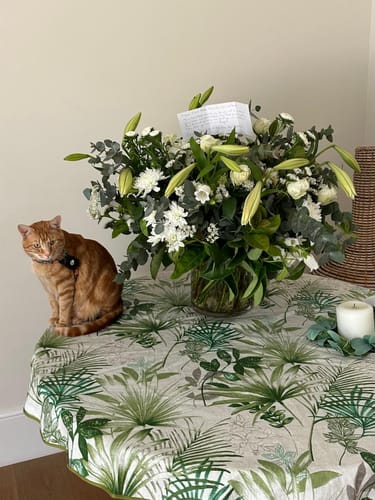 Customer photo review of White Purity Vase Arrangement