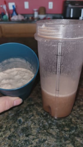 Customer photo review of Chocolate Salted Caramel Shake