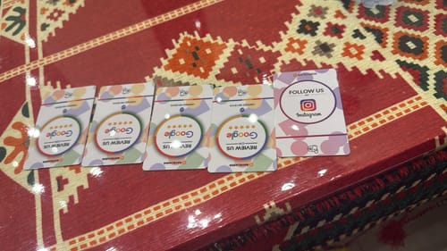 Customer photo review of Google Review Card - RATECARDS™