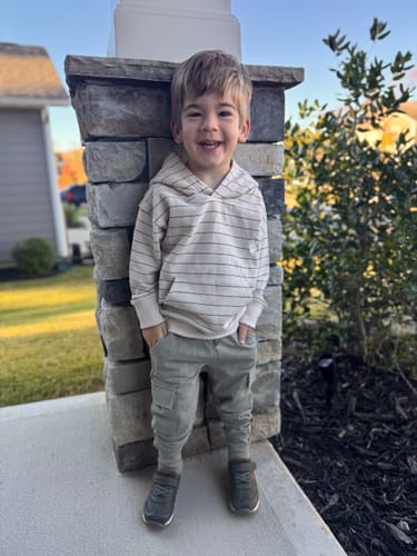 Customer photo review of cargo joggers - forest green