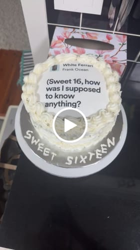 Customer video review of 20 cm Pre-cut Circle Custom Edible Icing Image