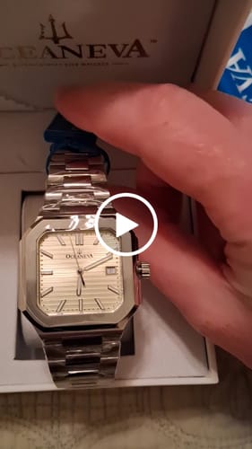Customer video review of Oceaneva Mens Tenuis Ultra-Thin Swiss Movement Automatic Thin Watch Ivory
