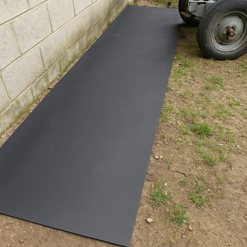 Customer photo review of Industrial Grade Rubber Sheet 1.5mm to 25mm Thick Heavy Duty, Abrasion-Resistant, Custom Cut Lengths 1.4m Wide Rolls, Ideal for Tough Applications