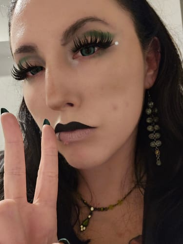 Customer photo review of PRIMAL ® Werewolf I - Green Colored Contact Lenses