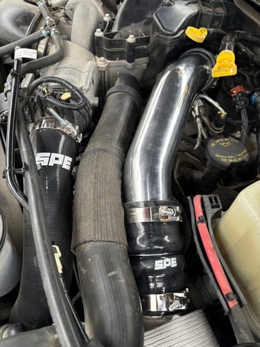 Customer photo review of 2011-2022 Powerstroke Hot Side Intercooler Pipe (SPE-S100117)