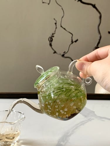 Customer photo review of Flower Borosilicate Glass Teapot