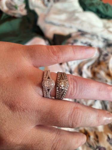 Aaron D. review of Halo Oval Moissanite Split Shank Pave Engagement Ring image 1 out of 1