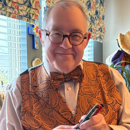 Customer photo review of Barry. Wang Marigold Bowtie Set for Men Silk Plaid Bow Tie Pocket Square Cufflinks Set for Party Wedding