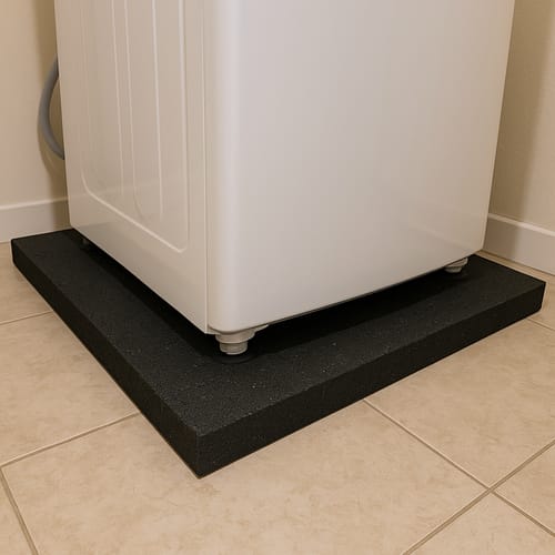 Customer photo review of 30mm Anti-Vibration Rubber Mat – High-Density Recycled Rubber, Vibration Absorbing, Structural Protection for Washing Machines, Roofs, Floors, Ramps