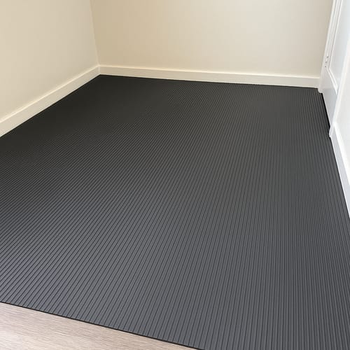 Customer photo review of Wide Ribbed Anti Slip Rubber Matting 6mm and 3mm Thick for Enhanced Grip & Insulation