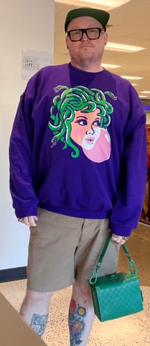 Customer photo review of Medusa Bubblegum Sweatshirt