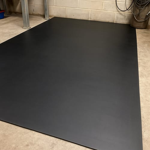 Customer photo review of Commercial Grade Rubber Sheet 1.5mm-25mm, 1.4m Wide Heavy Duty, Abrasion Resistant Custom Cut by Meter Natural Rubber for Industrial Use