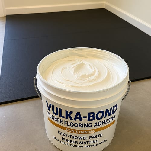 Customer photo review of Vulka-Bond Rubber Flooring Adhesive – Non-Staining, Easy-Trowel Paste for Rubber Matting, Strong Bond, Ideal for Flooring Installation