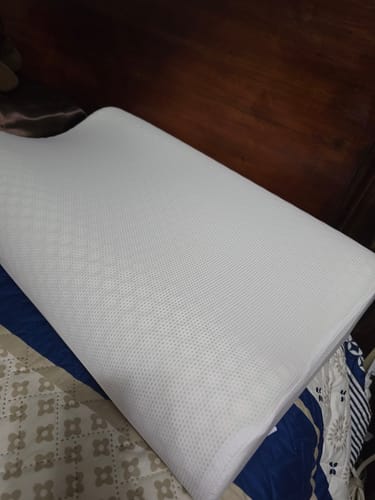 Reseña con foto de un cliente sobre ALMOHADA CURVA TPE