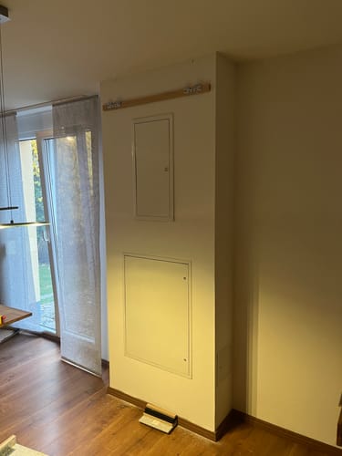 Customer photo review of Akustikpaneele Natürliche Eiche mit Filz Grau - Farbmuster - Dreiseitig