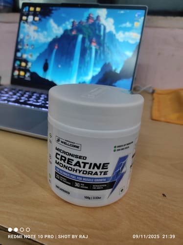 Customer photo review of Wellcore - Micronised Creatine Monohydrate (100g, 33 Servings)