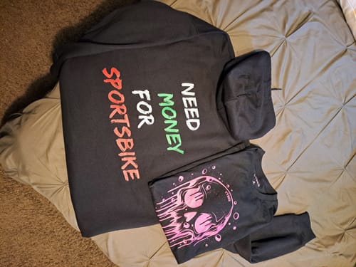Customer photo review of Need Money For Sportsbike