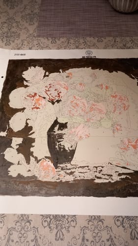Customer photo review of Falling Flowers| Paint by Numbers