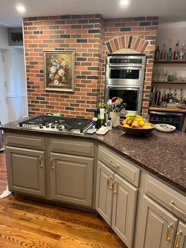 Customer photo review of Classic Cabinet Pulls - Unlacquered Brass Polished