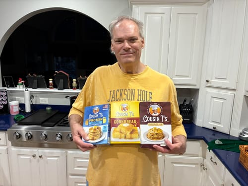 Customer photo review of Cousin T's Gourmet Honey Cornbread Mix