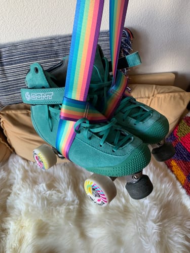 Customer photo review of ParkStar Pastel Roller Skates - Soft Teal