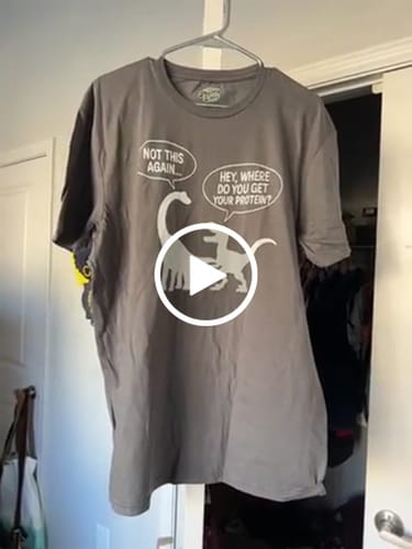 Customer video review of Dinosaur Protein T-Shirt