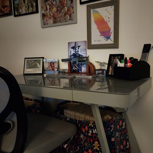 Customer photo review of Revolver Denix Wooden Display Stand