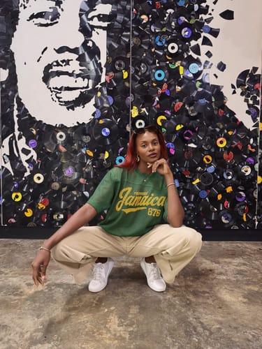 Customer photo review of Represent Jamaica Mesh Jersey (Green)