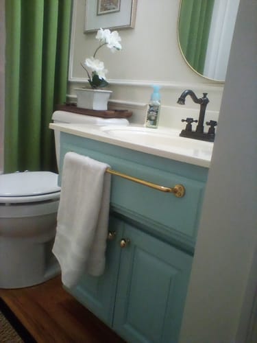 Customer photo review of Serene Cabinet Pulls - Unlacquered Brass Polished