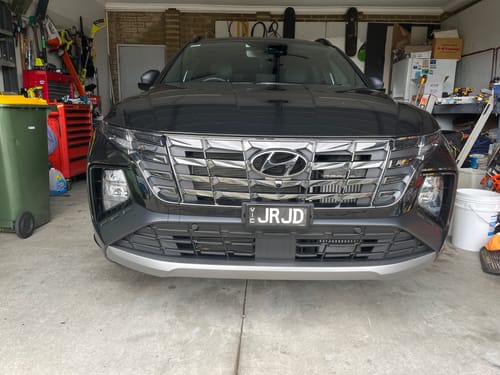 Customer photo review of KINGPIN 3-4 Character Slimline Number Plate Cover 250mm (w) x 100mm (h)