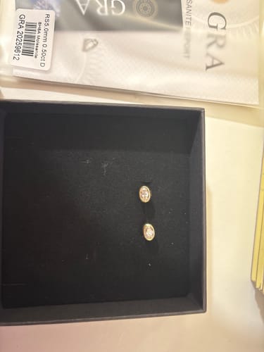 Customer photo review of Noor Moissanite Earrings