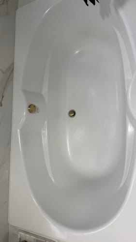 Customer photo review of Floor Crack Repair - Tub and Shower Repair Kit