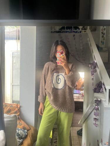 Customer photo review of Heritage Spiral Knit Sweater