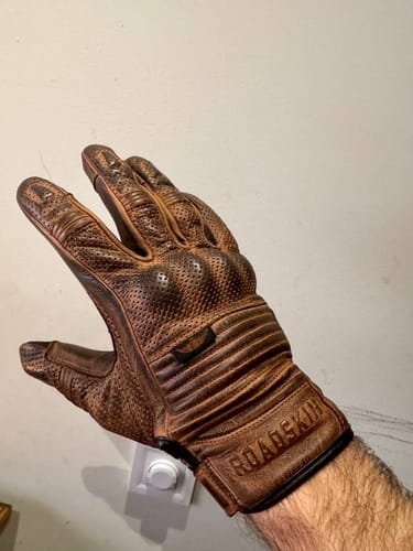 Customer photo review of Roadskin Summer Motorcycle Gloves