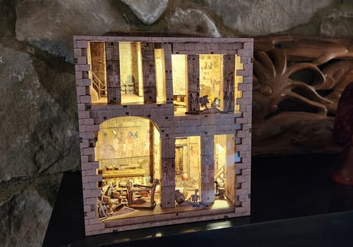 Customer photo review of Egyptian Pharaoh's Tomb DIY Book Nook Kit