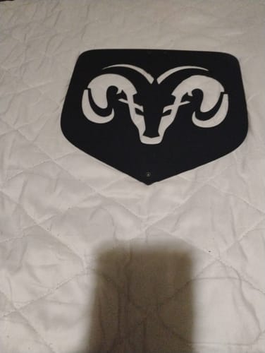 Customer photo review of Dodge Metal Car Emblem