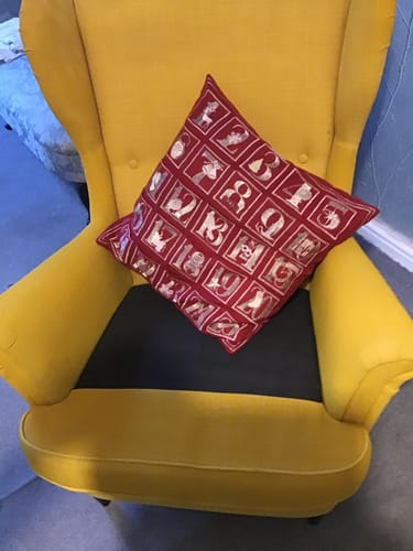 Customer photo review of Fabric Paint -- Mustard Yellow