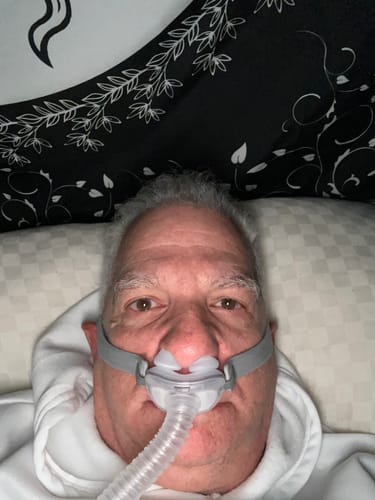 Customer photo review of ResMed AirFit™ P10 Nasal Pillows Complete CPAP Mask System Standard