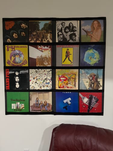 Customer photo review of 12" Vinyl Record Display Frame - LP Wall Storage