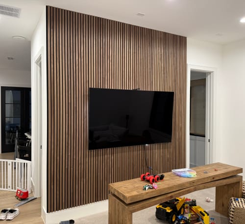 Customer photo review of Acoustic Slat Wall Panel | Walnut | Premium 3-sided Wood Veneer