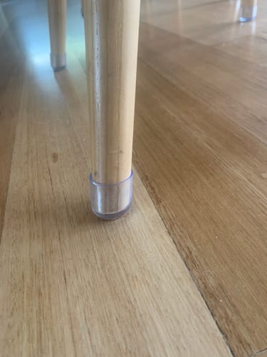 Customer photo review of Round Felt Silicone Chair Leg Protectors | Extra-Durable Chair Floor Protectors