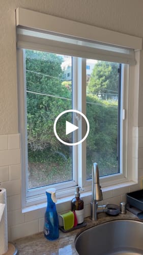 Customer video review of SmartWings Motorized Zebra Shades 100% Blackout 95mm Chloris