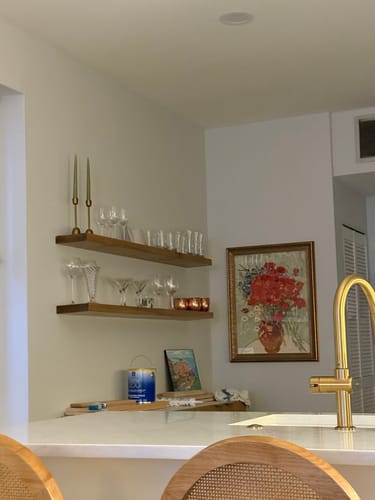 Customer photo review of Rustic Floating Shelves