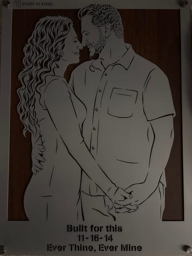 Customer photo review of Custom Metal Portrait