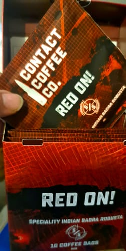 Customer photo review of Single Serve Coffee Bags - Red On!