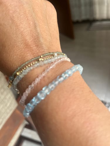Customer photo review of Pulsera de Topacio Azul Facetada 4 mm - Voz Precisa y Claridad