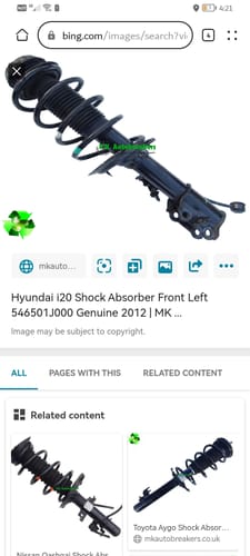 Customer photo review of Front Left Shock Absorber for Hyundai i20 (2009-2012) (SF5403T)