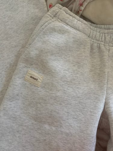 Customer photo review of COZY Bottoms (cloud gray)